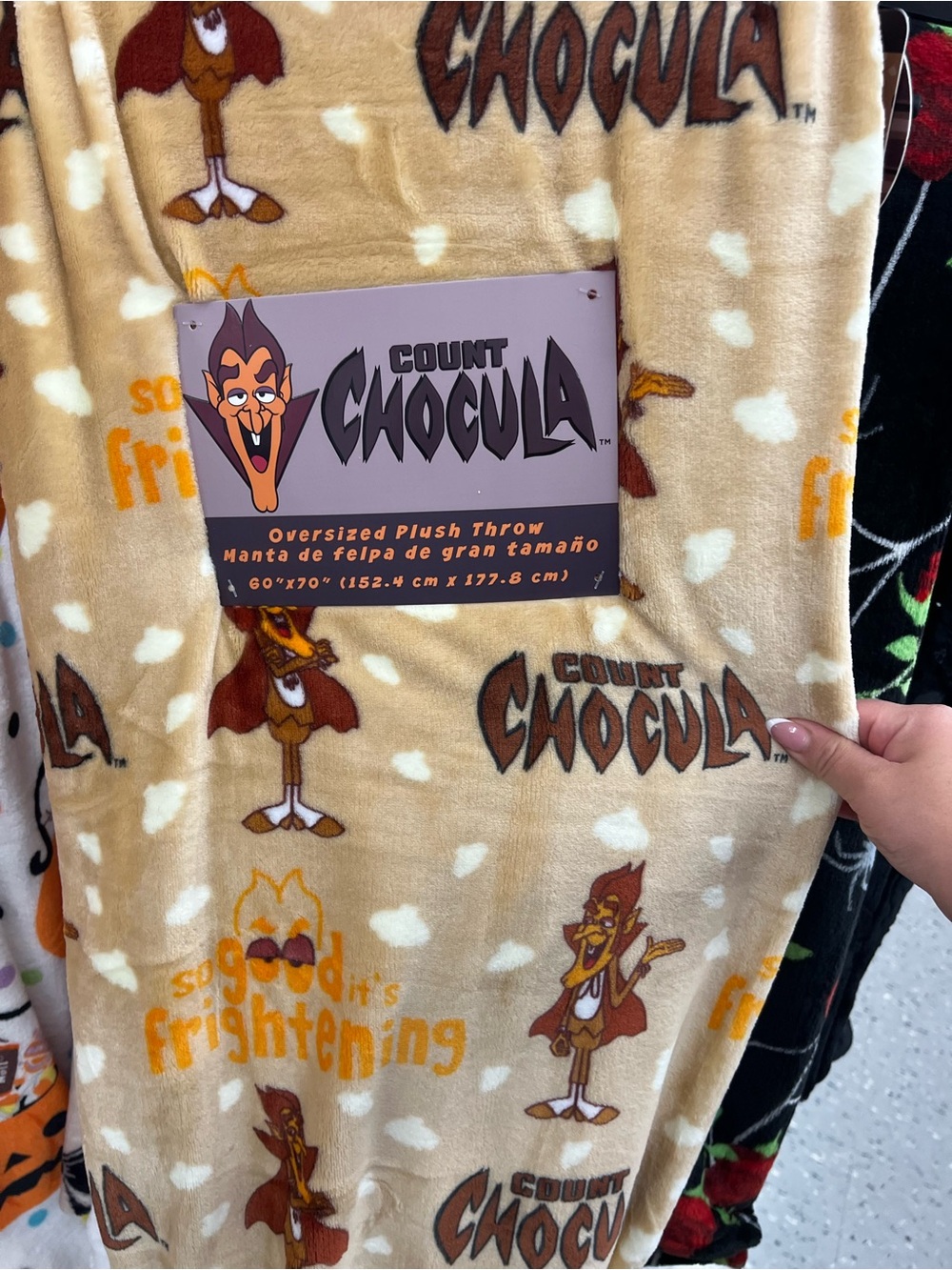Count Chocula Oversized Plush Throw - Tan/Brown Graphics